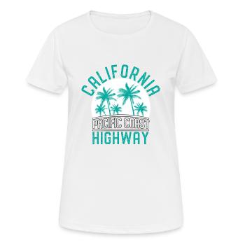 California - Frauen T-Shirt atmungsaktiv - Weiß - Vorne - AI Model Female 172 dark (172cm)