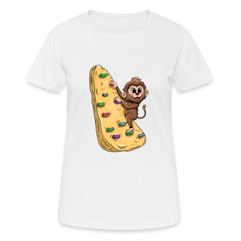 Escalade monkey Bouldering - T-shirt respirant Femme - blanc - Devant - AI Model Female 172 dark (172cm)