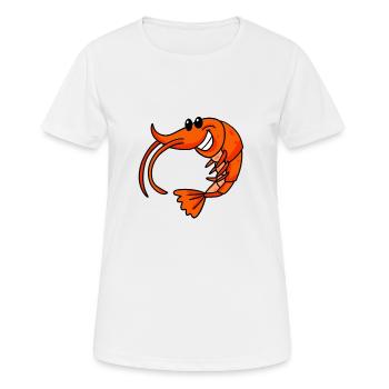 Crevette - T-shirt respirant Femme - blanc - Devant - AI Model Female 172 dark (172cm)