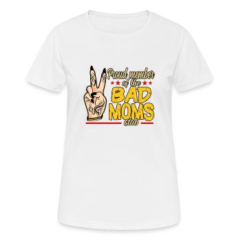 Proud Member Of The Bad Moms Club Mothers Day - Frauen T-Shirt atmungsaktiv - Weiß - Vorne - AI Model Female 172 dark (172cm)