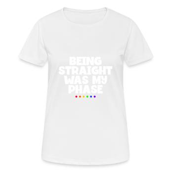 Être hétéro était ma phase Drôle mois de la fierté LGBT - T-shirt respirant Femme - blanc - Devant - AI Model Female 172 dark (172cm)