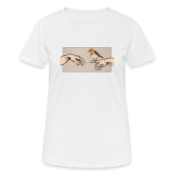 Rotkehlchen Vogel des Jahres Rotkehlchen - Frauen T-Shirt atmungsaktiv - Weiß - Vorne - AI Model Female 172 dark (172cm)