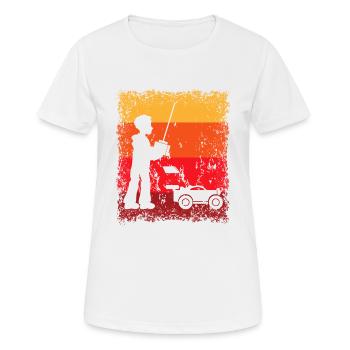 C Rennauto Buggy Racer Modellauto Radio Control - Frauen T-Shirt atmungsaktiv - Weiß - Vorne - AI Model Female 172 dark (172cm)