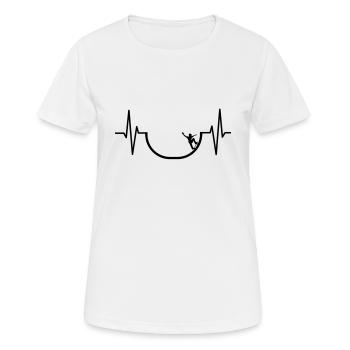 Skateboard Halfpipe Skateboarder - T-shirt respirant Femme - blanc - Devant - AI Model Female 172 dark (172cm)
