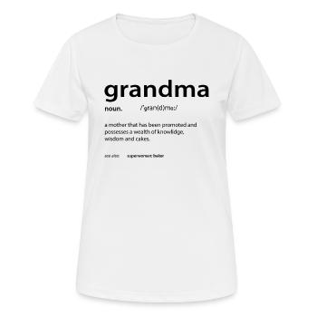 grandma noun best grandma shirts - Frauen T-Shirt atmungsaktiv - Weiß - Vorne - AI Model Female 172 dark (172cm)