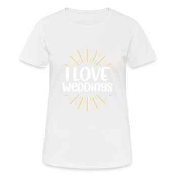 J’adore le mariage - T-shirt respirant Femme - blanc - Devant - AI Model Female 172 dark (172cm)