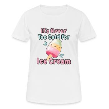 Eiscreme Eis Gelato Eistüte Sommer Eis Am Stiel - Frauen T-Shirt atmungsaktiv - Weiß - Vorne - AI Model Female 172 dark (172cm)