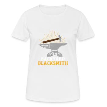 Forgeron d’arrière-cour Maréchal-ferrant Fauger Ferronnier - T-shirt respirant Femme - blanc - Devant - AI Model Female 172 dark (172cm)