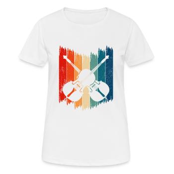 Vintage Kontrabass Retro Kontrabass - Frauen T-Shirt atmungsaktiv - Weiß - Vorne - AI Model Female 172 dark (172cm)