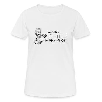 Dicton latin - Errare Humanum Est - T-shirt respirant Femme - blanc - Devant - AI Model Female 172 dark (172cm)