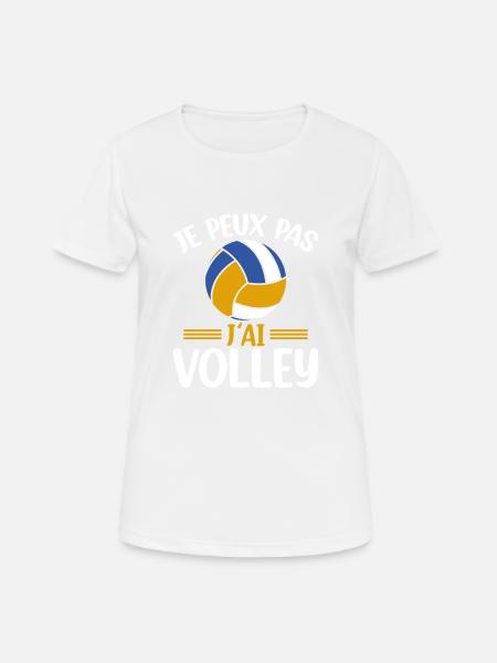 Je Peux Pas J'ai Volley - T-shirt respirant Femme - blanc