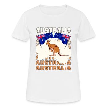 AUSTRALIE - T-shirt respirant Femme - blanc - Devant - AI Model Female 172 dark (172cm)