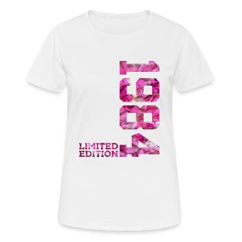 LIMITED EDITION 1984 PINK 42. GEBURTSTAG - Frauen T-Shirt atmungsaktiv - Weiß - Vorne - AI Model Female 172 dark (172cm)