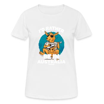 I'd Rather Be In Australia - Women's Breathable T-Shirt - white - Front - AI Model Female 172 dark (172cm)