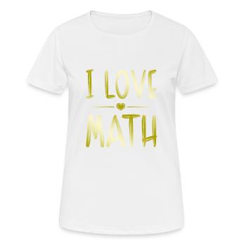 I love math - Women's Breathable T-Shirt - white - Front - AI Model Female 172 dark (172cm)