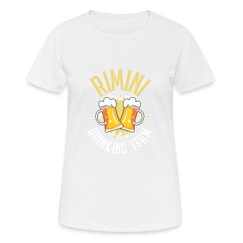 Rimini Drinking Équipe - T-shirt respirant Femme - blanc - Devant - AI Model Female 172 dark (172cm)