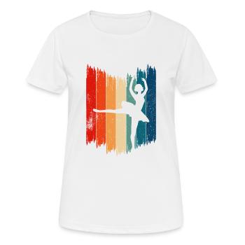 Ballet Dancer Retro Ballet Dancer - Women's Breathable T-Shirt - white - Front - AI Model Female 172 dark (172cm)