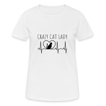 Katzen Hauskatze Herzschlag - Frauen T-Shirt atmungsaktiv - Weiß - Vorne - AI Model Female 172 dark (172cm)