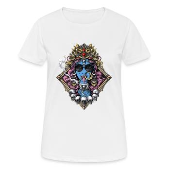 Kali Hippie Hinduismus Göttin - Frauen T-Shirt atmungsaktiv - Weiß - Vorne - AI Model Female 172 dark (172cm)
