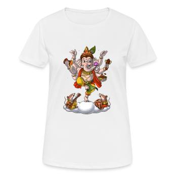 Hinduismus Elefantengott Ganesha - Frauen T-Shirt atmungsaktiv - Weiß - Vorne - AI Model Female 172 dark (172cm)