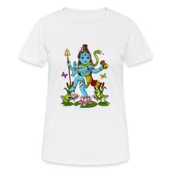 Bébé Shiva Hindou Nataraja - T-shirt respirant Femme - blanc - Devant - AI Model Female 172 dark (172cm)