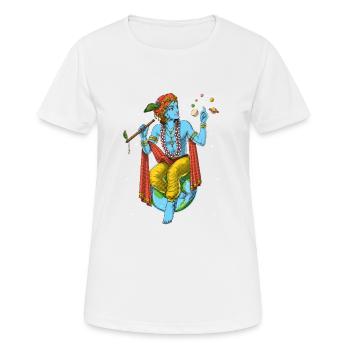 Seigneur hindou Krishna - T-shirt respirant Femme - blanc - Devant - AI Model Female 172 dark (172cm)