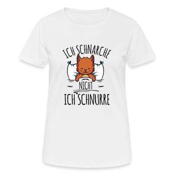 Ich Schnarche Nicht Ich Schnurre - Frauen T-Shirt atmungsaktiv - Weiß - Vorne - AI Model Female 172 dark (172cm)
