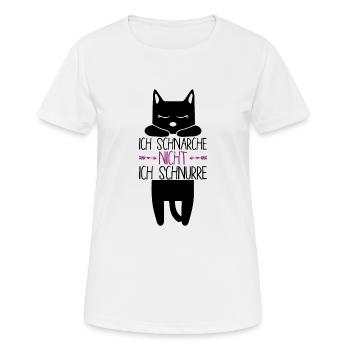 Ich Schnarche Nicht Ich Schnurre - Frauen T-Shirt atmungsaktiv - Weiß - Vorne - AI Model Female 172 dark (172cm)