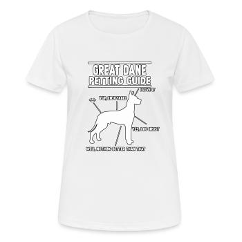 Guide des grands danois Witzges Grands Danois - T-shirt respirant Femme - blanc - Devant - AI Model Female 172 dark (172cm)