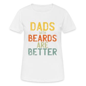 Dads with Beards are Better Fathers Day - Women's Breathable T-Shirt - white - Front - AI Model Female 172 dark (172cm)