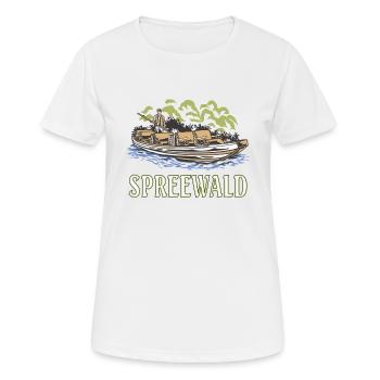 SPREEWALD - Frauen T-Shirt atmungsaktiv - Weiß - Vorne - AI Model Female 172 dark (172cm)