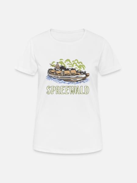 SPREEWALD - Frauen T-Shirt atmungsaktiv - Weiß