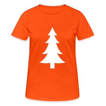 Sapin - T-shirt respirant Femme - orange néon - Devant - AI Model Female 172 dark (172cm)