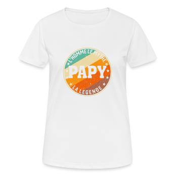 Opa Man Der Mythos Die Legende - Frauen T-Shirt atmungsaktiv - Weiß - Vorne - AI Model Female 172 dark (172cm)
