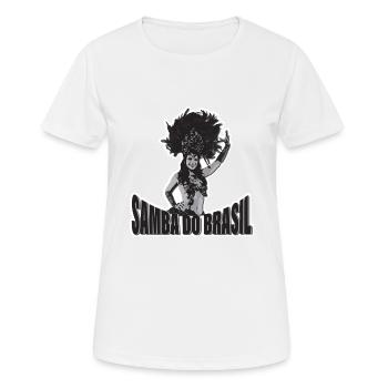 Brasilien - Frauen T-Shirt atmungsaktiv - Weiß - Vorne - AI Model Female 172 dark (172cm)