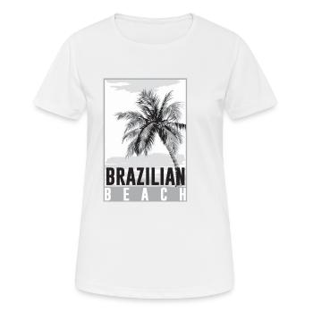 Brasilien - Frauen T-Shirt atmungsaktiv - Weiß - Vorne - AI Model Female 172 dark (172cm)
