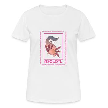 Axolotl Infographie Illustration Mignons Animaux - T-shirt respirant Femme - blanc - Devant - AI Model Female 172 dark (172cm)