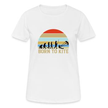 Born To Kite - Born For The Kite - Women's Breathable T-Shirt - white - Front - AI Model Female 172 dark (172cm)