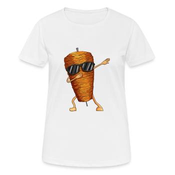 Dönerliebhaber Döner Spieß Fleischspieß Dabbing - Frauen T-Shirt atmungsaktiv - Weiß - Vorne - AI Model Female 172 dark (172cm)