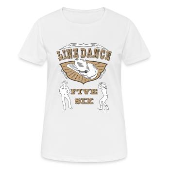 DANSE EN LIGNE - T-shirt respirant Femme - blanc - Devant - AI Model Female 172 dark (172cm)