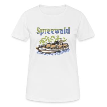 SPREEWALD - Frauen T-Shirt atmungsaktiv - Weiß - Vorne - AI Model Female 172 dark (172cm)