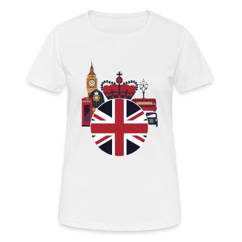 London - Frauen T-Shirt atmungsaktiv - Weiß - Vorne - AI Model Female 172 dark (172cm)
