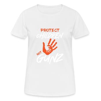 Protégez le pistolet de nos enfants. Réforme. Maintenant. - T-shirt respirant Femme - blanc - Devant - AI Model Female 172 dark (172cm)