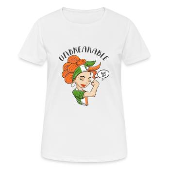 Irish Girl Unbreakable I Irish Heritage I Ireland - Frauen T-Shirt atmungsaktiv - Weiß - Vorne - AI Model Female 172 dark (172cm)