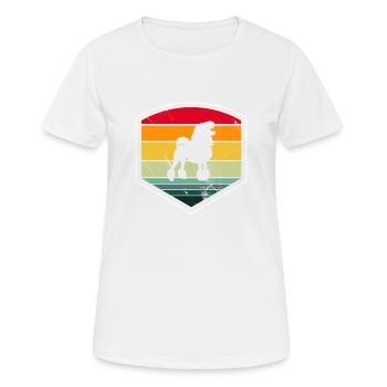 Poodle dog lover Retro vintage Gift idea - Women's Breathable T-Shirt - white - Front - AI Model Female 172 dark (172cm)