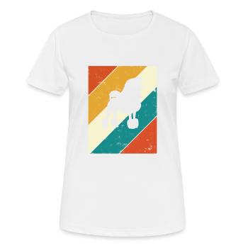 Poodle dog lover Retro vintage Gift idea - Women's Breathable T-Shirt - white - Front - AI Model Female 172 dark (172cm)