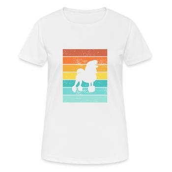 Poodle dog lover Retro vintage Gift idea - Women's Breathable T-Shirt - white - Front - AI Model Female 172 dark (172cm)