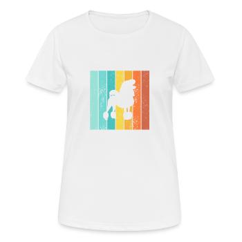 Poodle dog lover Retro vintage Gift idea - Women's Breathable T-Shirt - white - Front - AI Model Female 172 dark (172cm)