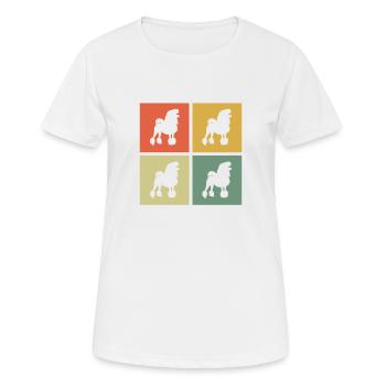 Poodle dog lover Retro vintage Gift idea - Women's Breathable T-Shirt - white - Front - AI Model Female 172 dark (172cm)