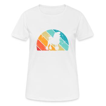 Poodle dog lover Retro vintage Gift idea - Women's Breathable T-Shirt - white - Front - AI Model Female 172 dark (172cm)